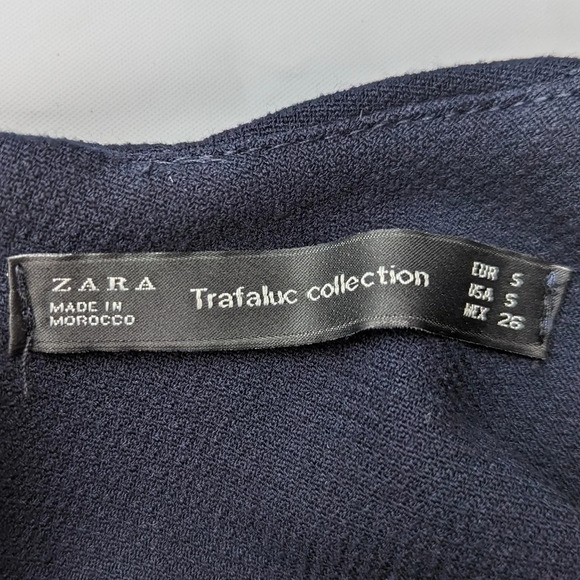 Zara Trafaluc  Collection Shift Navy Dress White Zipper Small S Women - Picture 6 of 8